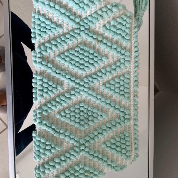 Antonello Tedde Piatta Rombi Mint Green Clutch - Picture 3 of 7